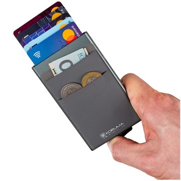 Koruma Aluminiowy Cienki Portfel RFID Etui Karty