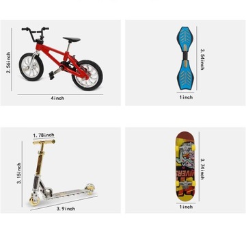 ZESTAW 18szt FINGER BIKE DESKOROLKA FINGERBOARD