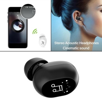 Мини-вкладыши Беспроводные наушники-гарнитура Touch Black