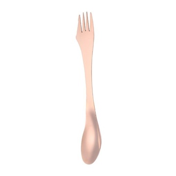 3 w 1 Spork Camping Widelec Łyżka Nóż Zastawa stołowa do użytku domowego Różowe złoto
