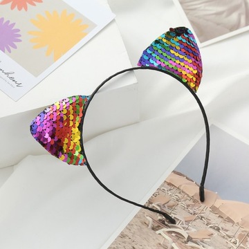 ОБОДКА ДЛЯ ВОЛОС КОШАЧЬИ УШИ ФОТОКАБИНА КАРНАВАЛ РОЗОВЫЙ