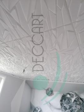 3D ПАНЕЛИ под декоративный камень, бетонные потолочные кессоны WHITE ROCK