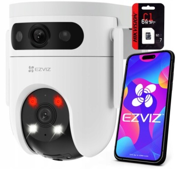 Otočná WiFi kamera 10Mpx Dual Lens H9C (5MP 5MP) Ezviz 64GB Sd karta