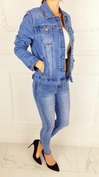 DAMSKA KATANA - KURTKA JEANSOWA Plus - Size Blue