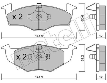 Metelli 22-0206-0 Zestaw klocków hamulcowych