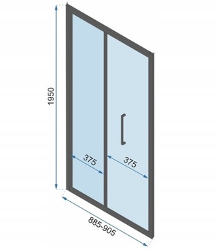 Угловая душевая кабина Rapid FOLD 90x90 Черный