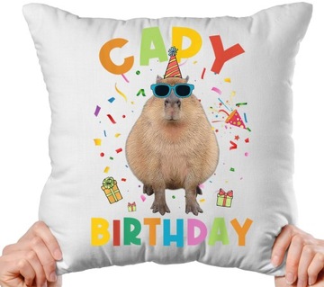 Poduszka KAPIBARA na urodziny CAPYBIRTHDAY