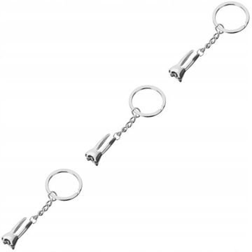 3pcs zęby brelok dentysta łańcuch kluczowy