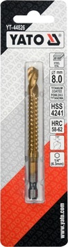 WIERTŁO FREZ DO METALU 8,0MM HSS-TiN HEX