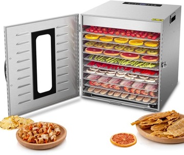 MOCNA SUSZARKA SPOŻYWCZA KWASYO LT-85 1000W LCD DEHYDRATOR 10 TAC ZESTAW