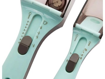 REGULOWANA MIARKA MIARKI DO KUCHNI ŁYŻECZKA 2 SZTUKI 130ml Z WIESZAKIEM