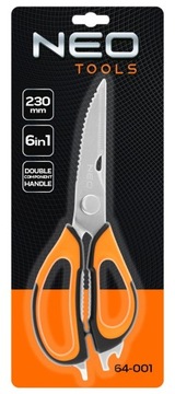 МНОГОФУНКЦИОНАЛЬНЫЕ НОЖНИЦЫ NEO, ОЧИСТИТЕЛЬ, ОТКРЫВАТЕЛЬ 6в1