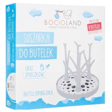 SUSZARKA DO BUTELEK I SMOCZKÓW OCIEKACZ NA 8 BUTELEK MAXI DRZEWKO