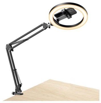 ЖИВАЯ СВЕТОДИОДНАЯ КОЛЬЦЕВАЯ ЛАМПА ДЛЯ СЕЛФИ + РЕГУЛИРУЕМЫЙ ШТАТИВ 89B 360 градусов