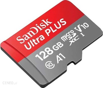 Карта SanDisk Ultra Plus microSD 128 ГБ плюс адаптер