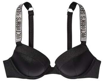 Biustonosz kąpielowy Victoria's Secret cyrkonie logo push up 75B ORYGINALNY
