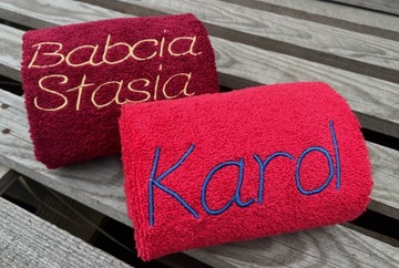 Prezent na Święta Ręczniki z Haftem Imię Imiona