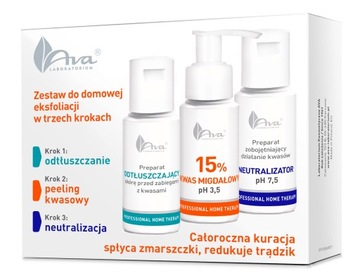 AVA PROFESSIONAL HOME THERAPY ZESTAW Z KWASEM MIGDAŁOWYM 15%
