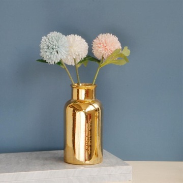 Современная декоративная ваза для гостиной, украшение стола или подарок, золотистая S.