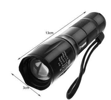 ТАКТИЧЕСКИЙ ФОНАРЬ CREE LED ZOOM ПОИСК С УФ