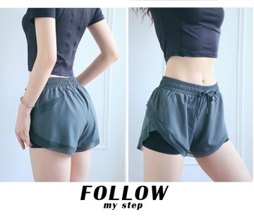 Женские спортивные шорты, свободные, быстросохнущие, противоскользящие, с завышенной талией, повседневные для бега.