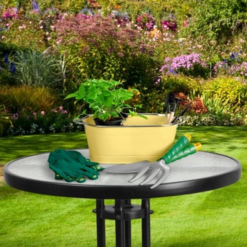 Балконный комплект BISTRO, черный стол, 2 стула для садовой террасы.