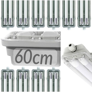 10x OŚWIETLENIE LED LAMPA SUFITOWA WISZĄCA DO KOTŁOWNI GARAŻU PIWNICY 60cm