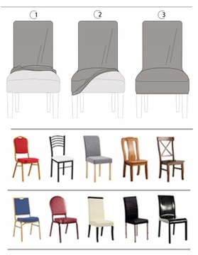 Чехлы на стулья из серого хлопка с рюшами