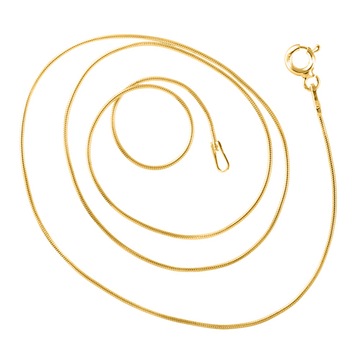 ZŁOTY ŁAŃCUSZEK 70 cm żmijka snake linka pozłacany delikatny SREBRO 925