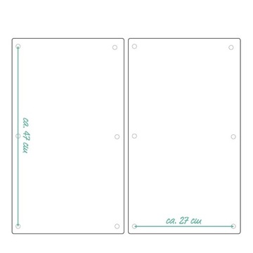 СТЕКЛЯННЫЕ ЗАЩИТНЫЕ НАКЛАДКИ ДЛЯ ДУХОВКИ x 2 шт ZELLER