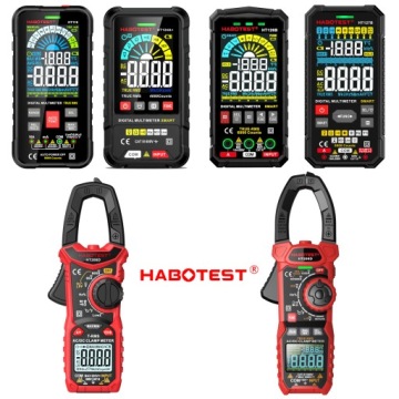 Клеммметр с ЖК-дисплеем + щупы + функция светодиодного фонаря + чехол + батарейки
