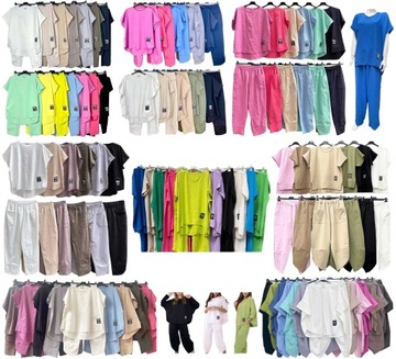 ИТАЛЬЯНСКИЙ ЭЛЕГАНТНЫЙ ХЛОПКОВЫЙ КОМПЛЕКТ БЛУЗКА, БРЮКИ, СВИТШОТ ОВЕРСАЙЗ S