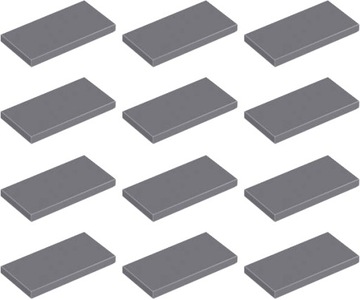 LEGO Płytka Tile 2x4 Ciemny Szary 4560184 87079 - 12szt