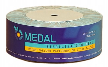 Rękaw foliowy do STERYLIZACJI 7,5 cm x 200 m MEDAL