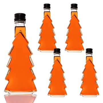 5X DEKORACJA ŚWIĄTECZNA BUTELKA CHOINKA 250 ml