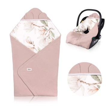 Lionelo Конверт для автокрісла Travel Swaddle Плед Бежевий Магнолія Переноски
