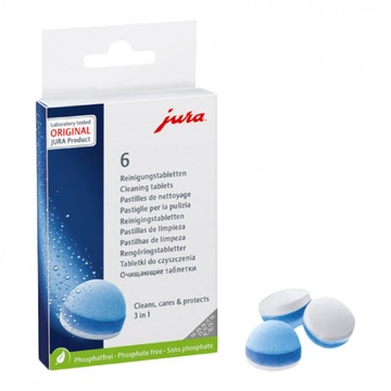 Tabletki czyszczące JURA 3-fazowe 6szt. ORYGINALNE
