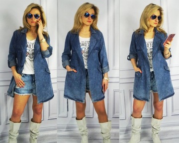 КРАСИВАЯ МОДНАЯ ЖЕНСКАЯ УДОБНАЯ ДЖИНСОВАЯ КУРТКА С КАРМАНАМИ 2XL/44