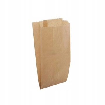 TORBA FAŁDOWA PAPIEROWA BRĄZOWA 43x21x8 100 SZTUK