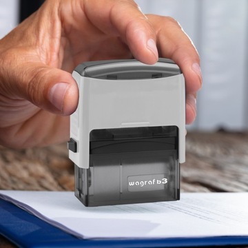 WAGRAF B3s ШТАМП ДЛЯ 6 СТРОК НАЗВАНИЕ КОМПАНИИ ОФИСНЫЙ ДИЗАЙН + ЛАСТИК