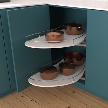 Угловая полка-почка Corner Optima Maxima Silva правая 1000/600 белый REJS