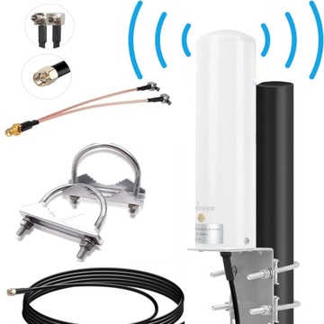 ANTENA LTE DUAL 4G Tube 15-18 dBi DO ROUTERA + 2 wsporniki