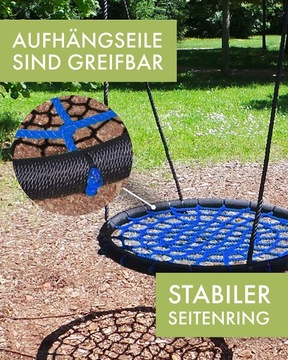 КАЧЕЛИ ГНЕЗДА АИСТА XL 100см КРАСНЫЕ - ЧЕРНЫЕ ВЕРЕВКИ 18мм