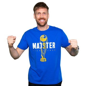 KOSZULKA LECH POZNAŃ MAJSTER 2025 NIEBIESKA MISTRZ POLSKI KOLEJORZ r. S