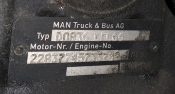 ДВИГАТЕЛЬ В КОМПЛЕКТЕ MAN TGL TGM 250 л.с. D0836 LFL66 ЕВРО 6