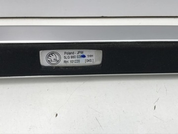 SKODA ENYAQ iV 2022 PRAWY RELING DACHOWY CHROM CHROMOWY 5LG860026