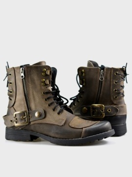 Кожаные мотоботы All Ride Chad коричневый 43