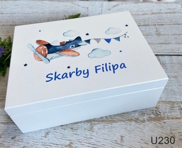 Pudełko na roczek Kuferek wspomnień grafika