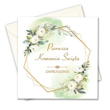Zaproszenie na Komunię, Zaproszenie na Pierwszą Komunię Świętą + KOPERTA
