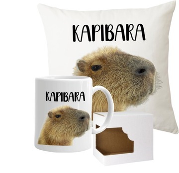 Poduszka + Kubek KAPIBARA na prezent